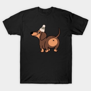 Dachshund dog with badminton ball T-Shirt